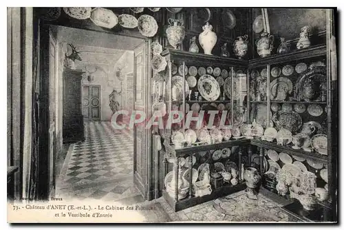 Cartes postales Chateau d'Anet (Eure et Loire) Le Cabinet des Faiences et le vestibule d'entree