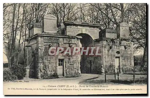 Ansichtskarte AK Chateau d'Anet (Eure et Loire) Porte de Charles le Mauvais