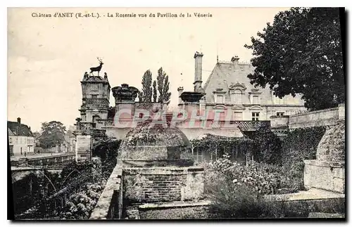 Cartes postales Chateau d'Anet (Eure et Loire) La Roseraie vue du Pavillon de la Venerie