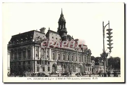 Cartes postales Tours (I et L) L'Hotel de Ville