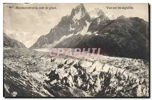 Ansichtskarte AK Montanvert et la mer de glace Vue sur les aiguilles