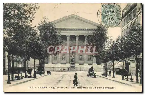 Cartes postales Paris Eglise de la Madeleine vue de la rue Tronchet