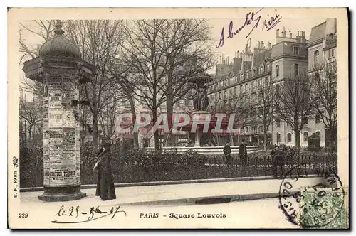 Cartes postales Paris Square Louvois