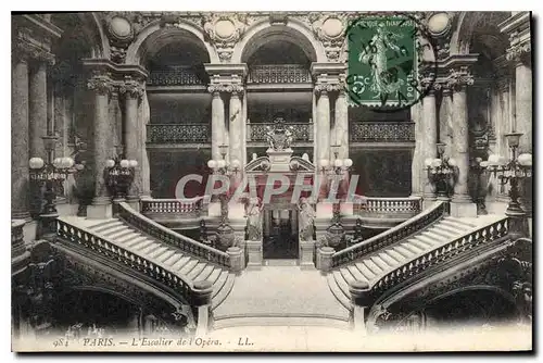 Cartes postales Paris L'Escalier de l'Opera