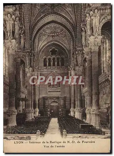 Cartes postales Lyon Interieur de la Basilique N D de Fourviere