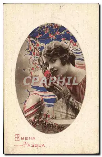 Cartes postales Buona Pasqua Femme