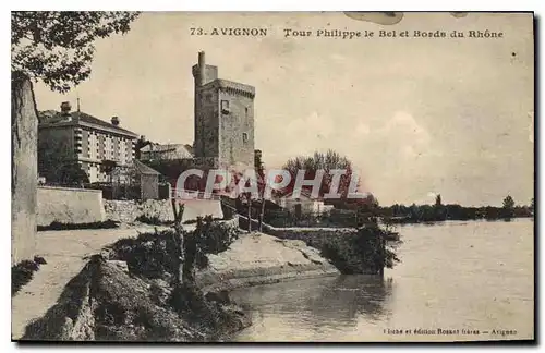 Cartes postales Avignon Tour Philippe le Bel et Bords du Rhone