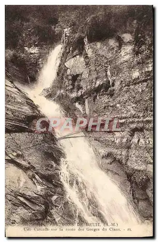 Cartes postales Environs de Beuil (A M) Une Cascade sur la route des Gorges du Cians