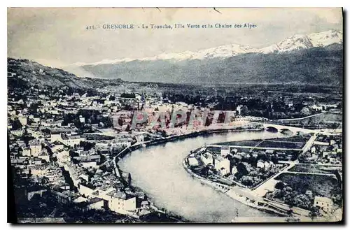 Cartes postales Grenoble La Tronche L'Ile Verte et la Chaine des Alpes