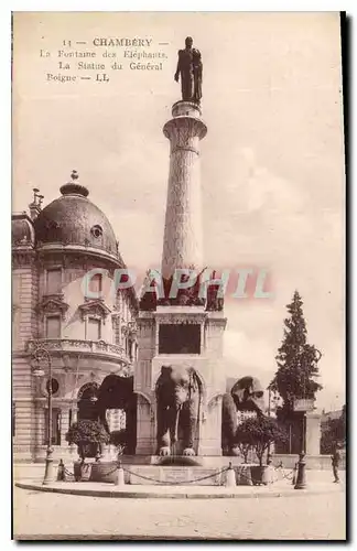 Cartes postales Chambery La Fontaine des Elephants