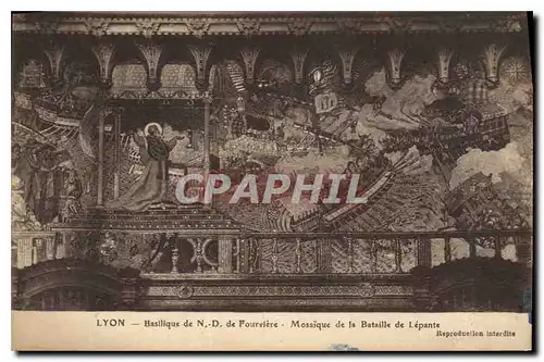 Ansichtskarte AK Lyon Basilique de N D de Fourviere Mosaique de la bataille de Lepante