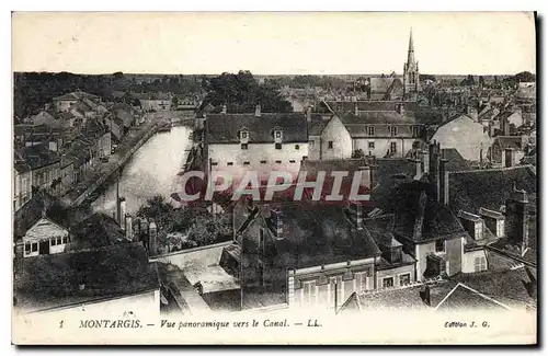 Ansichtskarte AK Montargis Vue panoramique vers le Canal