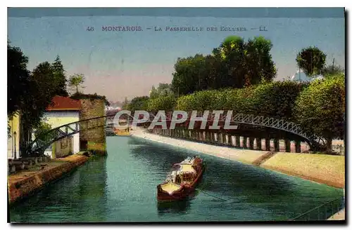 Ansichtskarte AK Montargis La Passerelle des Ecluses