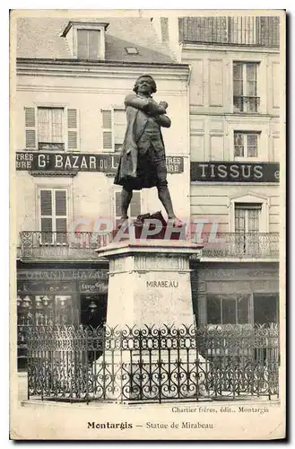 Ansichtskarte AK Montargis Statue de Mirabeau