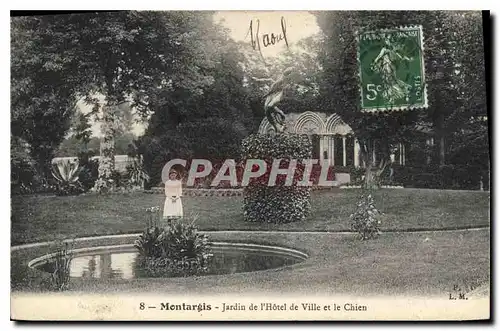 Ansichtskarte AK Montargis Jardin de l'Hotel de Ville et le Chien