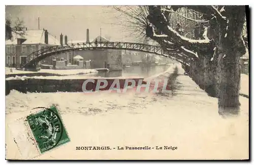 Cartes postales Montargis La Passerelle La Neige