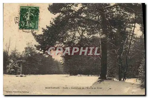 Ansichtskarte AK Montargis Foret Carrefour de l'Etoile en hiver