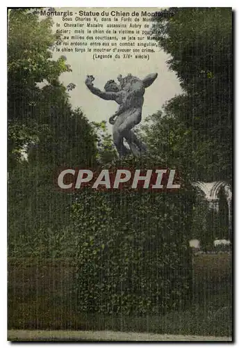 Ansichtskarte AK Montargis Statue du Chien de Montargis