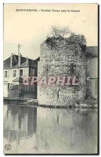 Ansichtskarte AK Montargis Vieille Tour sur le Canal