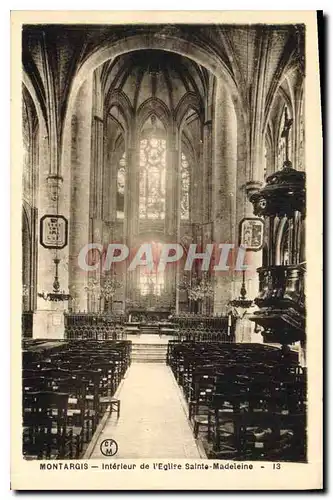 Ansichtskarte AK Montargis Interieur de l'Eglise Sainte Madeleine