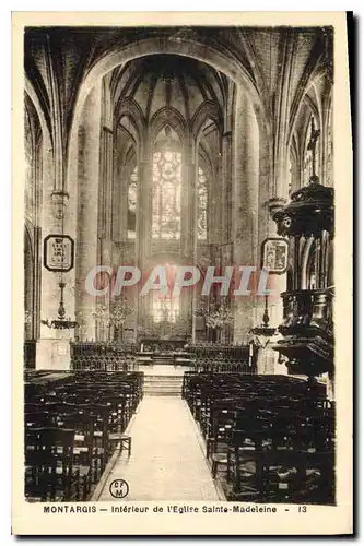 Cartes postales Montargis Interieur de l'Eglise Sainte Madeleine