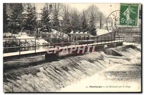 Cartes postales Montargis Le Deversoir par la neige