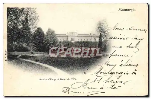 Cartes postales Montargis Jardin d'Urzy et Hotel de Ville