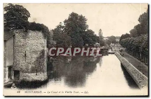 Ansichtskarte AK Montargis Le Canal et la Vieille Tour
