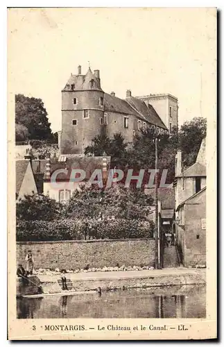 Cartes postales Montargis Le Chateau et le Canal