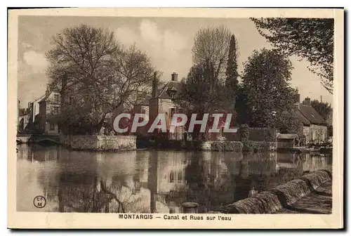 Cartes postales Montargis Canal et Rue sur l'eau