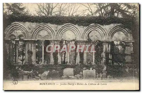 Cartes postales Montargis Jardin Durzy Ruines du Chateau de Lorris