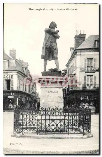 Cartes postales Montargis (Loiret) Statue Mirabeau