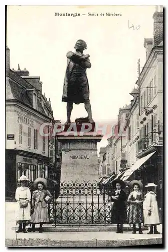 Ansichtskarte AK Montargis Statue de Mirabeau