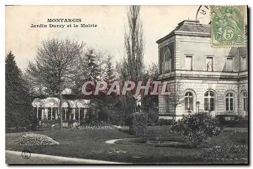 Cartes postales Montargis Jardin Durzy et la Mairie