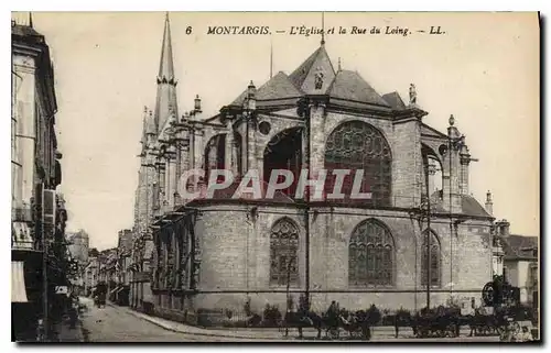 Cartes postales Montargis L'Eglise et la Rue du Loing