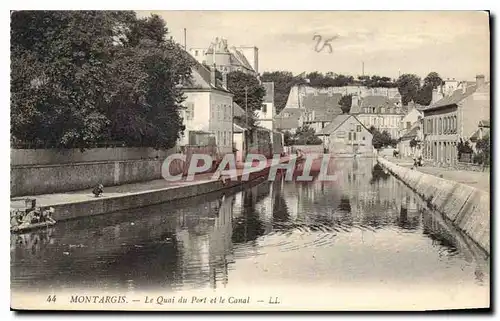 Ansichtskarte AK Montargis Le Quai du Port et le Canal