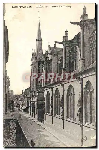 Cartes postales Montargis L'Eglise Rue de Loing