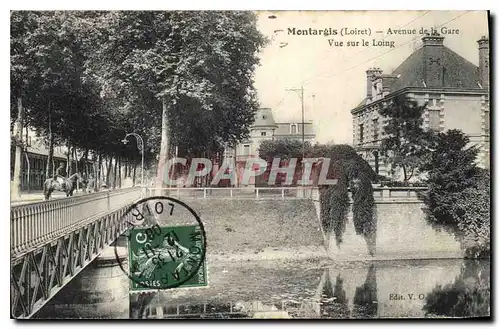 Cartes postales Montargis (Loiret) Avenue de la Gare Vue sur le Loing