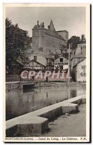 Cartes postales Montargis (Loiret) Canal du Loing Le Chateau