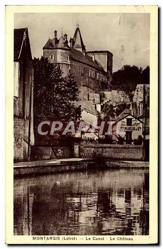 Cartes postales Montargis (Loiret) Le Canal Le Chateau