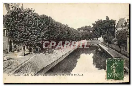 Ansichtskarte AK Montargis Le Boulevard du Rempart Vu du Pont de Patis