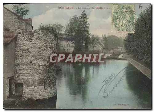 Ansichtskarte AK Montargis Le Canal et la Vielle Tour