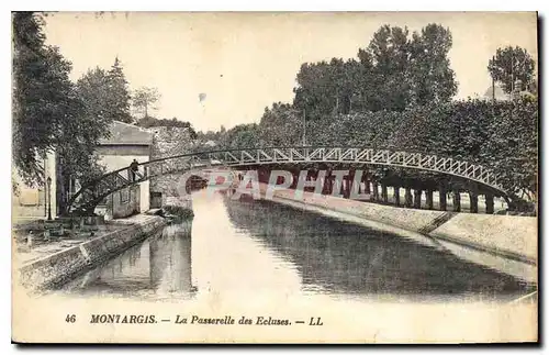 Ansichtskarte AK Montargis La Passerelle des Ecluses