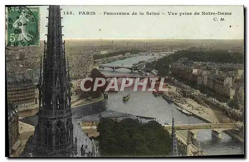 Ansichtskarte AK Paris Panorama de la Seine Vue prise de Notre Dame