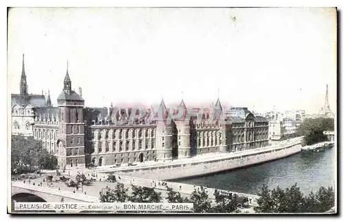 Cartes postales Paris Palais de Justice Tour Eiffel