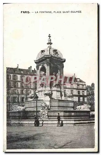 Ansichtskarte AK Paris La Fontaine Place saint Sulpice