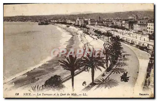 Ansichtskarte AK Nice Les Terrasses et le Quai du Midi