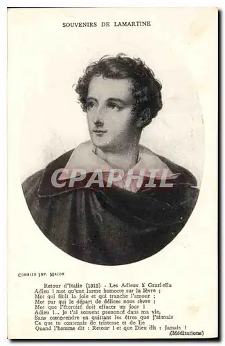 Cartes postales Souvenirs de Lamartine