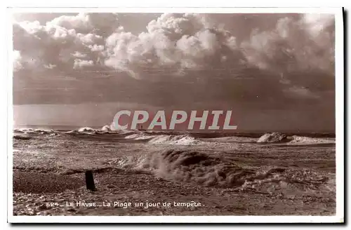 Cartes postales Le Havre La Plage un jour de tempete