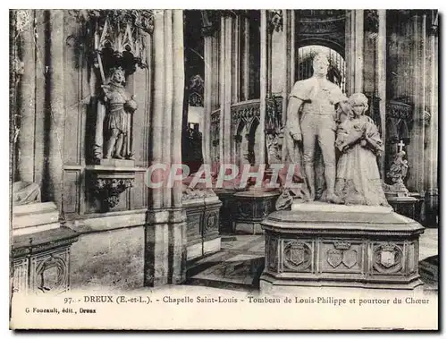 Ansichtskarte AK Dreux E et L Chapelle St Louis Tombeau de Louis Philippe et pourtour du ch�ur